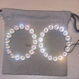 Balenciaga Dot Oval Earrings